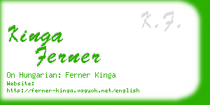 kinga ferner business card